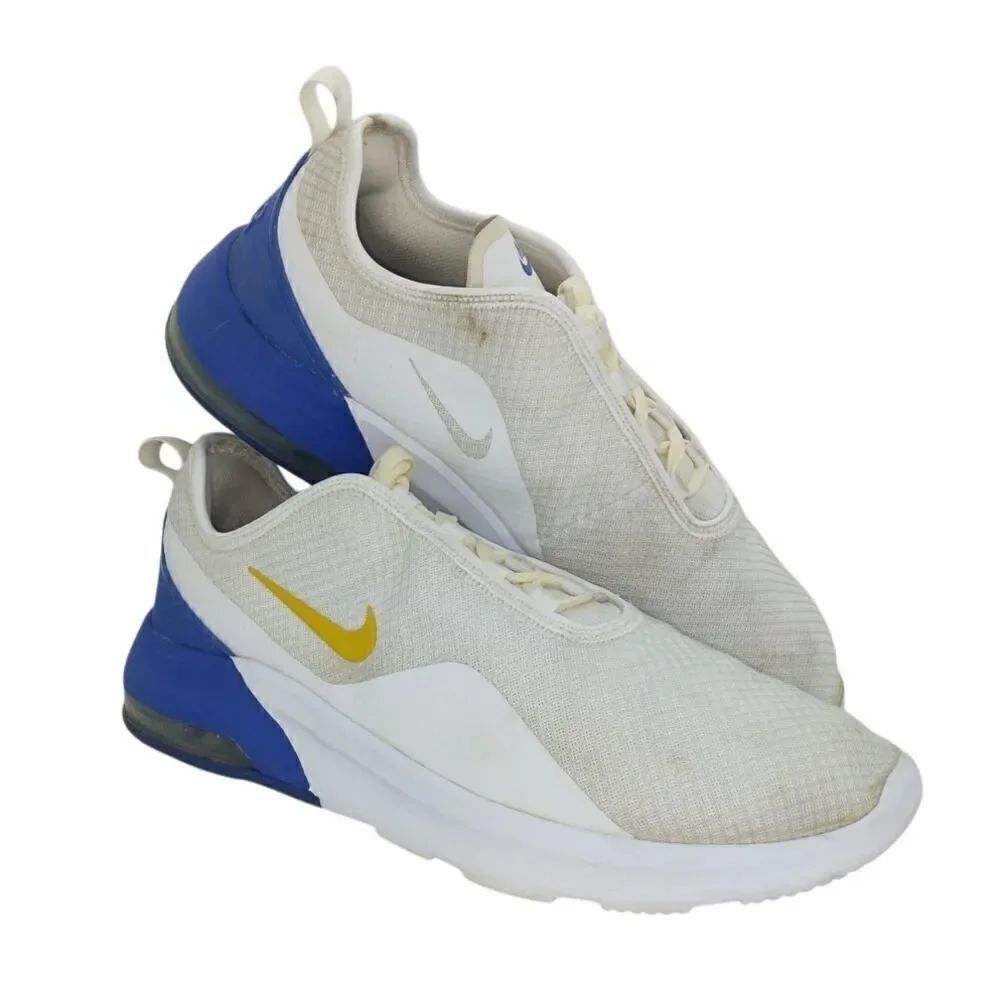 Nike Air Max Motion 2 Mens Pre-owned White, Gray & Blue Sneakers - sz. 12